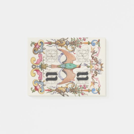 Brieven U en V Mira Calligraphiae Calligrafie Post-it® Notes (Voorkant)