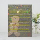 Brieven van de kerstboom van Santa Gingerbrood Feestdagenkaart (Staand voorkant)