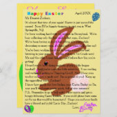 Brieven van de Pasen Bunny Personalization Feestdagenkaart (Voorkant / Achterkant)