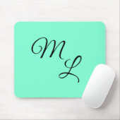 Brieven van genade: zwart op Mint Green Muismat (Met muis)