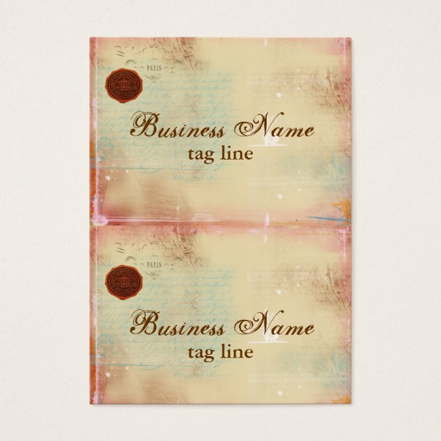 Brieven van Paris Elegant Mini Kaart Labels (Voorkant)