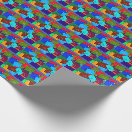 Brieven van postbezorger cadeaupapier (Hoek)