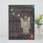 Brieven van Santa Angel Lights Feestdagenkaart (Staand voorkant)