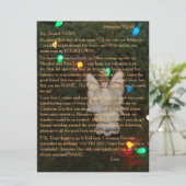 Brieven van Santa Angel Lights Feestdagenkaart (Staand voorkant)