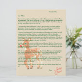 Brieven van Santa Blue Eyed Reindeer Feestdagenkaart (Staand voorkant)