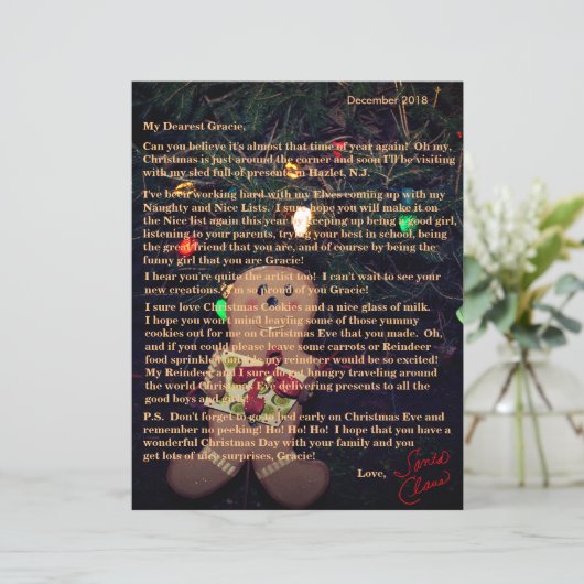 Brieven van Santa Gingerbrood Man (Staand voorkant)