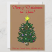 Brieven van Santa Gingerbrood Man Feestdagenkaart (Achterkant)