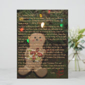 Brieven van Santa Gingerbrood Man Feestdagenkaart (Staand voorkant)