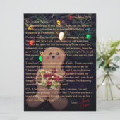 Brieven van Santa Gingerbrood Man Feestdagenkaart (Staand voorkant)