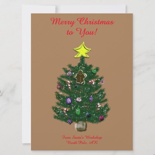 Brieven van Santa Personalized Feestdagenkaart (Achterkant)