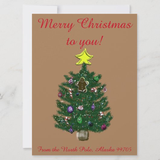 Brieven van Santa Personalized Feestdagenkaart (Achterkant)