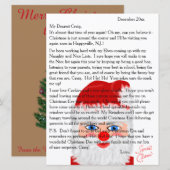 Brieven van Santa Personalized Feestdagenkaart (Voorkant / Achterkant)