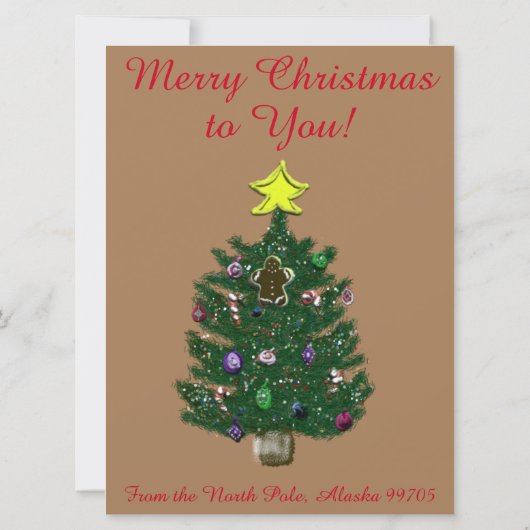 Brieven van Santa Personalized Feestdagenkaart (Achterkant)