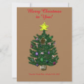 Brieven van Santa Red Ornament Feestdagenkaart (Achterkant)