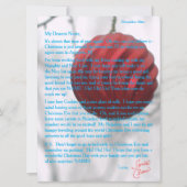 Brieven van Santa Red Ornament Feestdagenkaart (Voorkant)