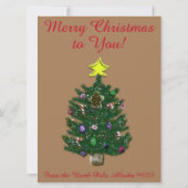 Brieven van Santa Red Ornament Feestdagenkaart (Achterkant)