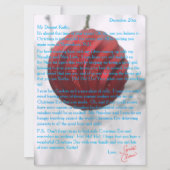 Brieven van Santa Red Ornament Feestdagenkaart (Voorkant)