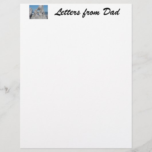 Brieven van vader papier briefhoofd Driftwood Ocea (Voorkant)