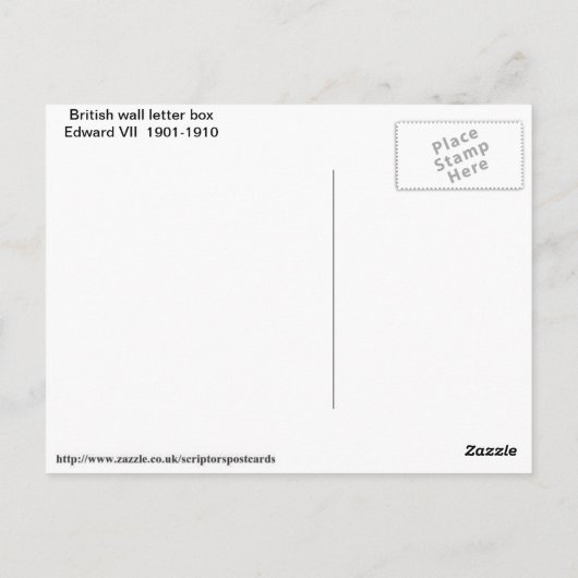 Brievenbus Britse muur Briefkaart (Achterkant)