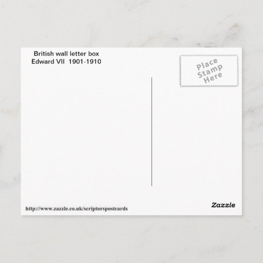 Brievenbus Britse muur Briefkaart (Achterkant)