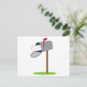 Brievenbus en brief briefkaart (Staand voorkant)