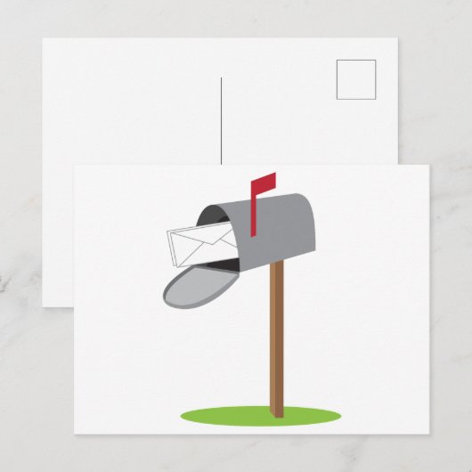 Brievenbus en brief briefkaart (Voorkant / Achterkant)