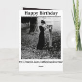  brievenbus Happy Birthday Black Kaart (Achterkant)