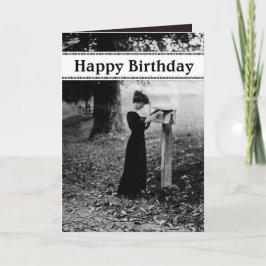  brievenbus Happy Birthday Black Kaart