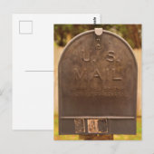 Brievenbus in herfst briefkaart (Voorkant / Achterkant)