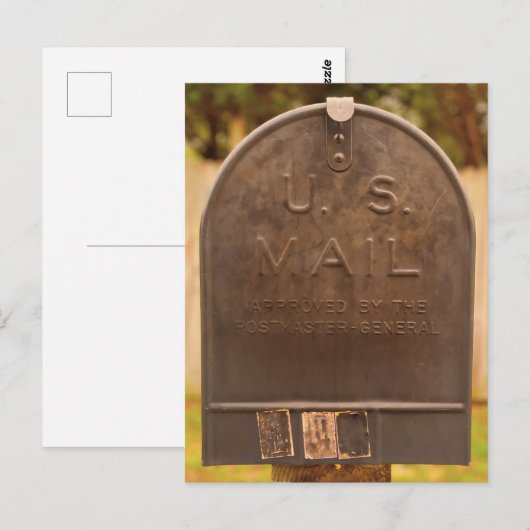 Brievenbus in herfst briefkaart (Voorkant / Achterkant)