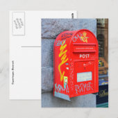Brievenbus in Kopenhagen, Denemarken Briefkaart (Voorkant / Achterkant)