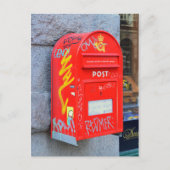 Brievenbus in Kopenhagen, Denemarken Briefkaart (Voorkant)