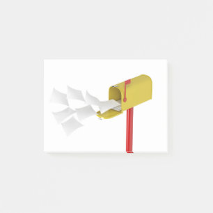 Brievenbus met vliegletters post-it® notes