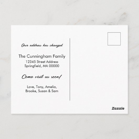  brievenbus Nieuw Adres Bewegend Briefkaart (Achterkant)