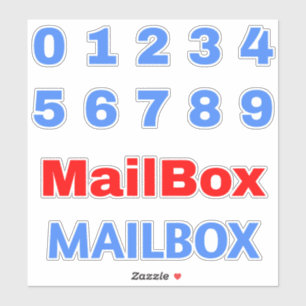 Brievenbus Nummers 0 1 2 3 4 5 6 7 8 9 Sticker