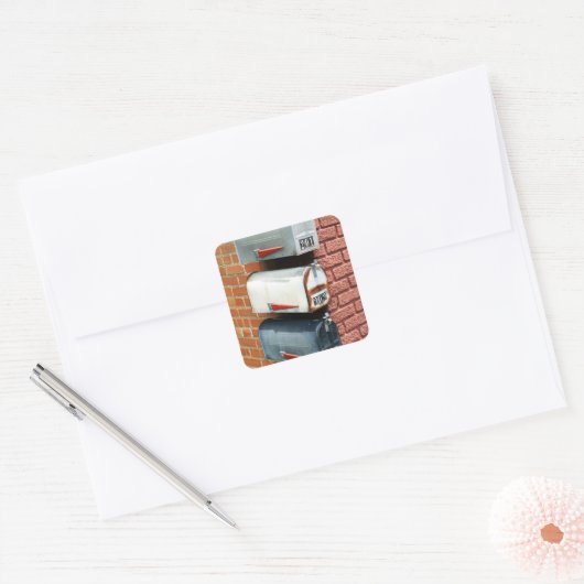 BRievenbus POSTBUS POSTCROSSING Vierkante Sticker (Envelop)