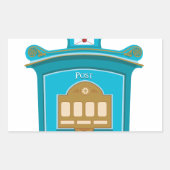 brievenbus rechthoekige sticker (Voorkant)