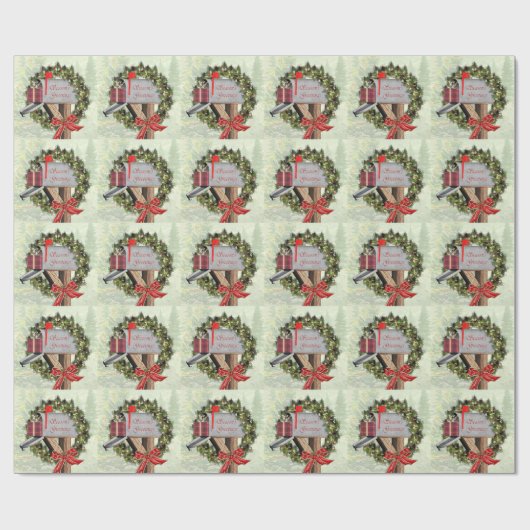 Brievenbus van Groeten van het seizoen met grote o Cadeaupapier (Vlak)