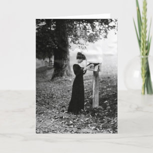  brievenbus Victoriaans vrouw Kaart