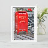 Brievenbus voor kerstman feestdagenkaart (Staand voorkant)