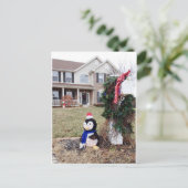 brievenbus voor kersttijd feestdagenkaart (Staand voorkant)