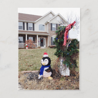 brievenbus voor kersttijd feestdagenkaart