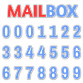 Brievenbusnummers - Simpel Sticker (Voorkant)