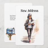 Brievendrager Verplaatsen Aankondiging Kaarten (Voorkant / Achterkant)