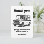 Brievenvervoerder Postbus vervoerder Bedankkaart (Staand voorkant)