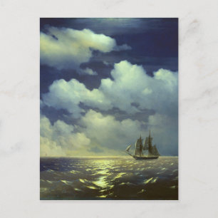 Brig Mercurius na de overwinning op Turkse schepen Briefkaart