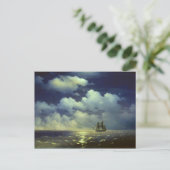 Brig Mercurius na de overwinning op Turkse schepen Briefkaart (Staand voorkant)