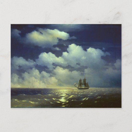 Brig Mercurius na de overwinning op Turkse schepen Briefkaart (Voorkant)