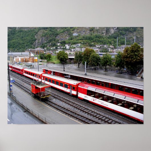 Brig station in Zwitserland Poster (Voorkant)