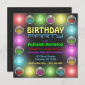 Brigadedaguitvindingen van Bright Party lichtjes Kaart (Voorkant / Achterkant)